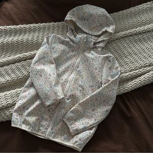 H&M Girls Floral Hooded Rain Jacket
